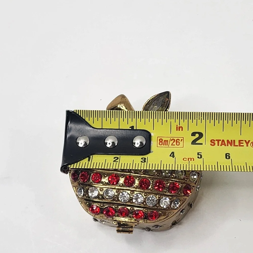 Art Form Objet d' Work of Art APPLE USA Patriotic Teacher Jeweled Trinket Box